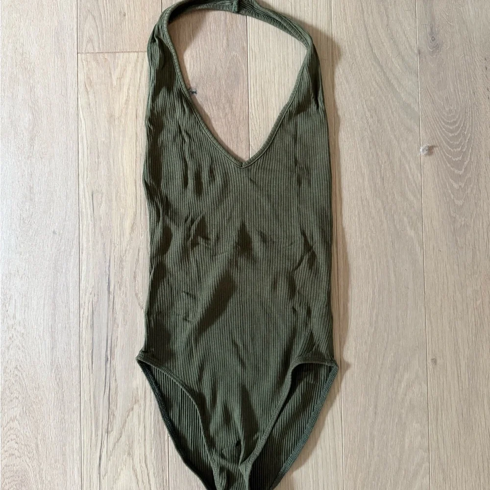 Urban Outfitters Halter Bodysuit Granola Boho Open Back Summer